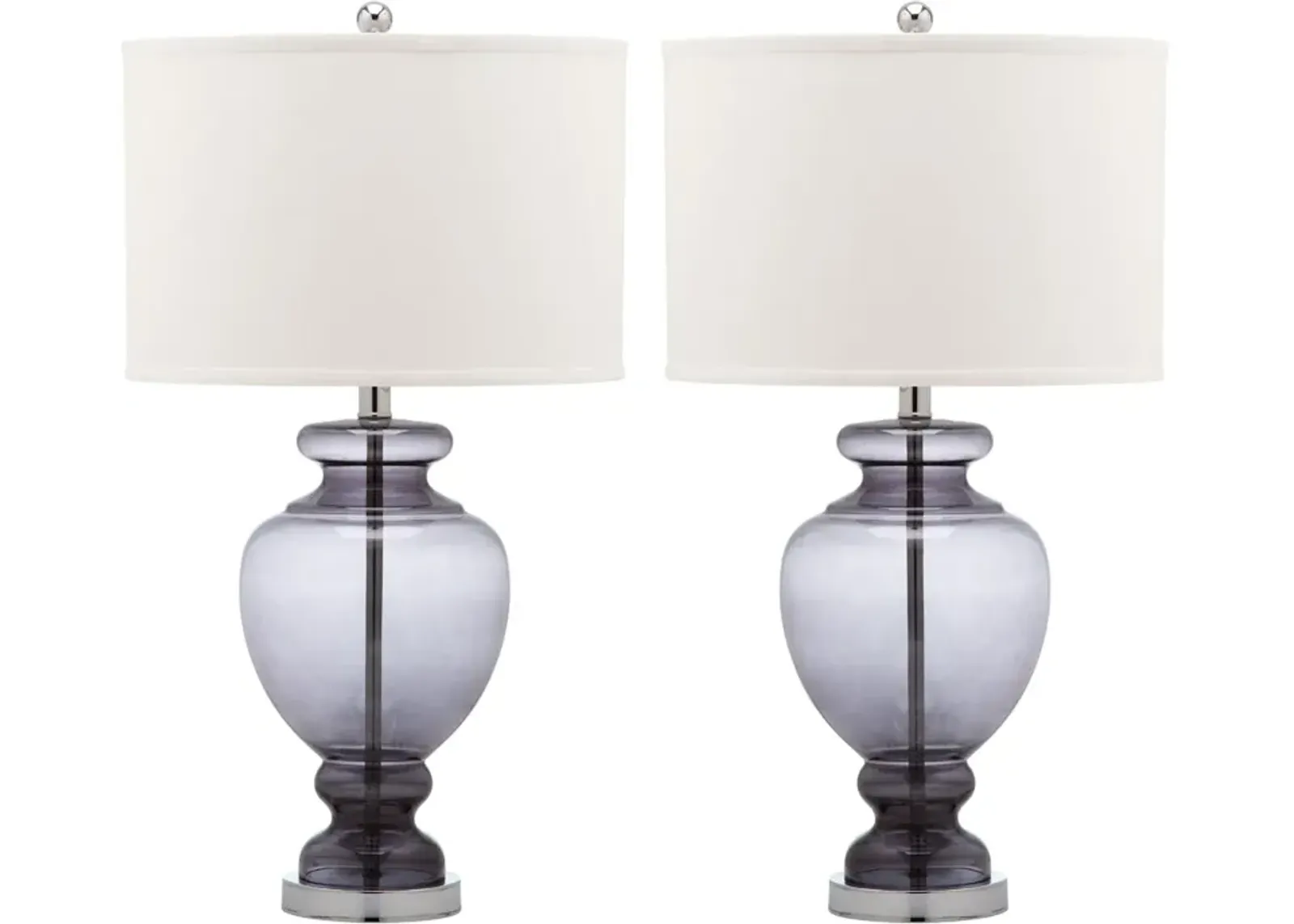 Morocco Grey 27-Inch H Glass Table Lamp - Set of 2