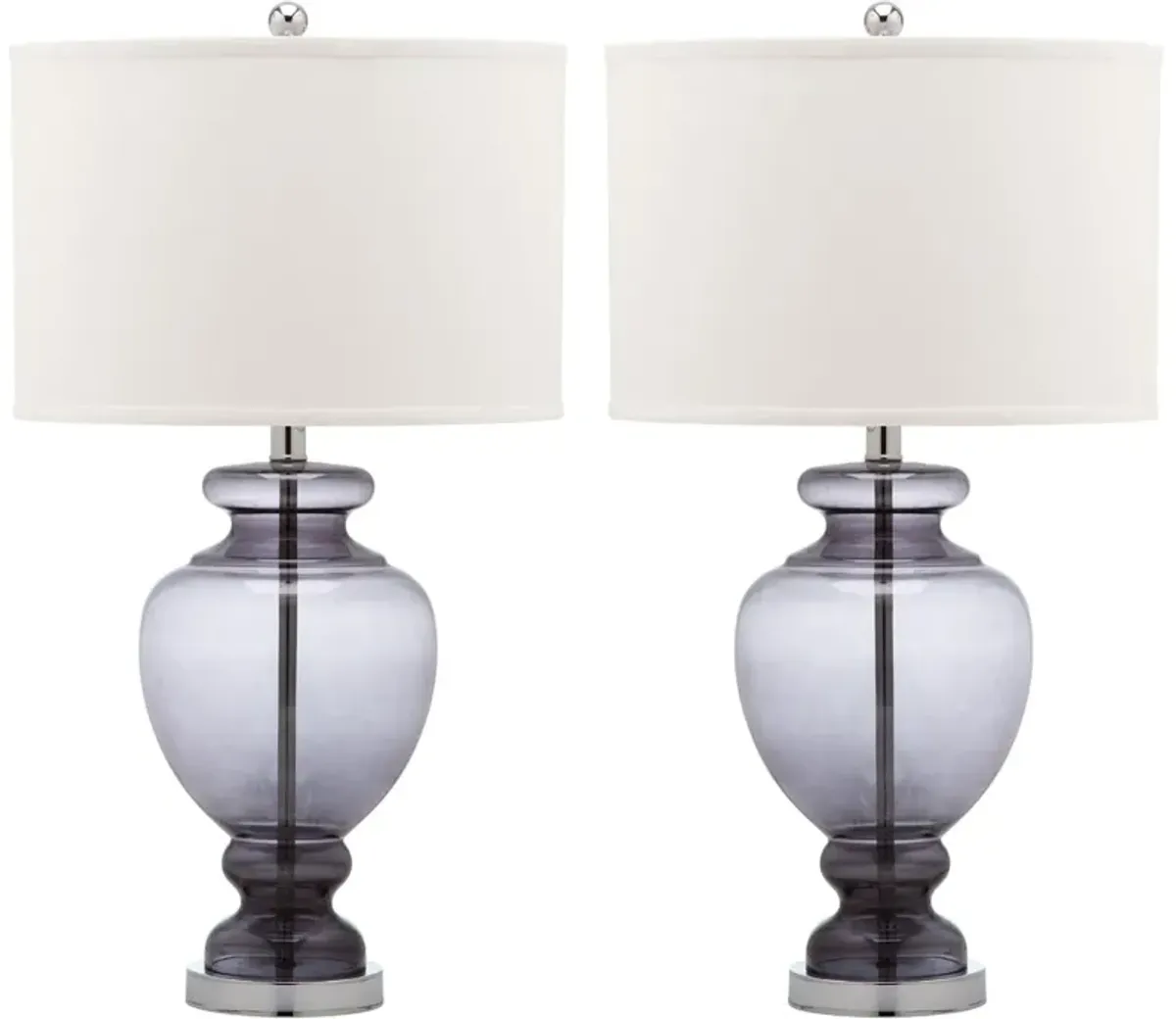 Morocco Grey 27-Inch H Glass Table Lamp - Set of 2