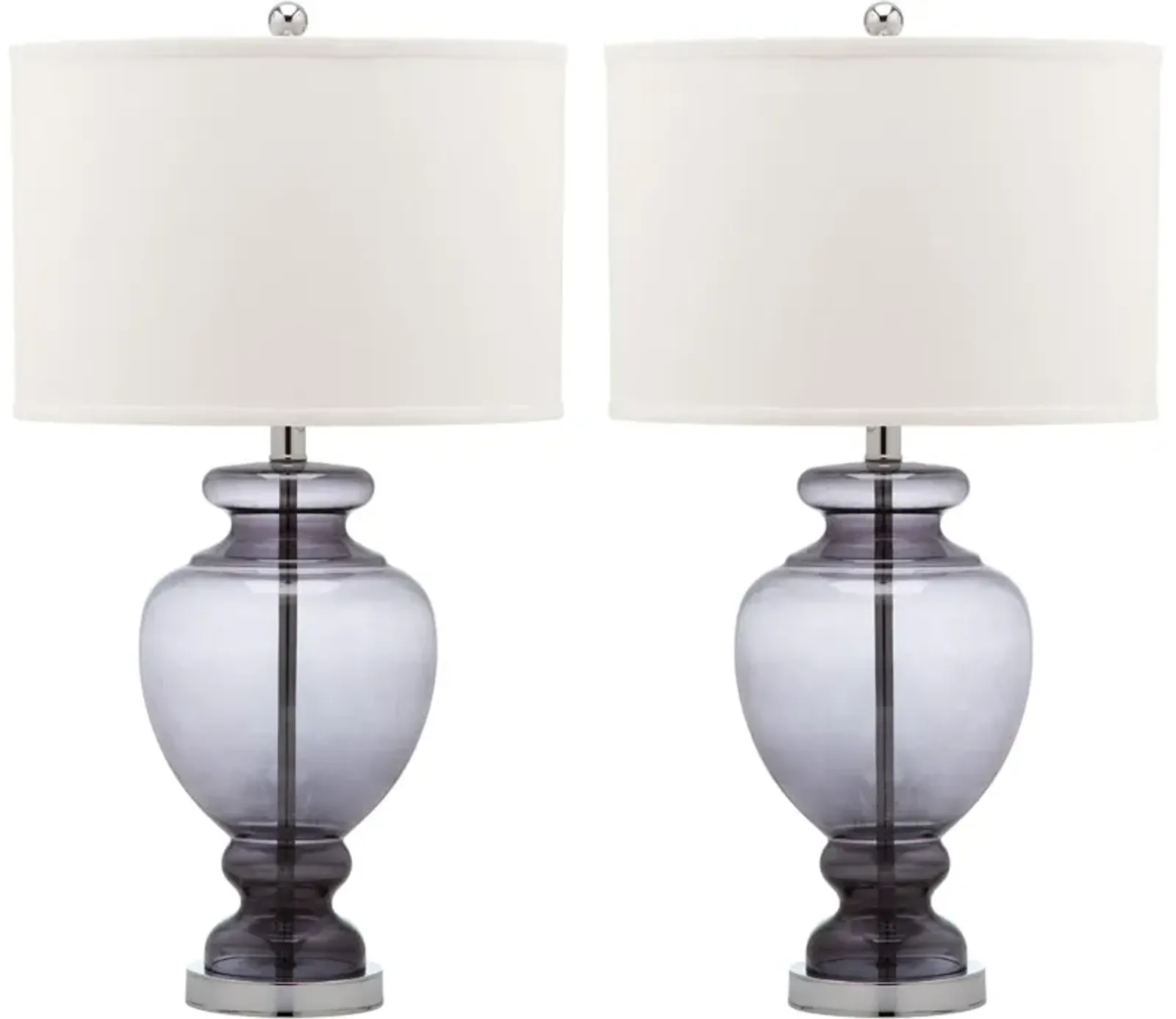 Morocco Grey 27-Inch H Glass Table Lamp - Set of 2