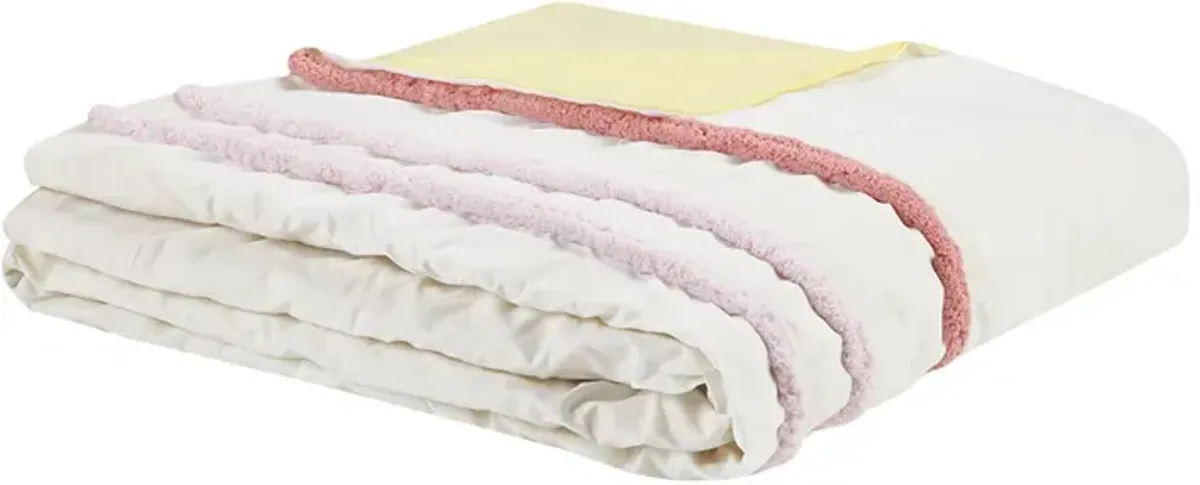 Urban Habitat Kids Haisley Pink Cotton Duvet Cover Set with Chenille Trim