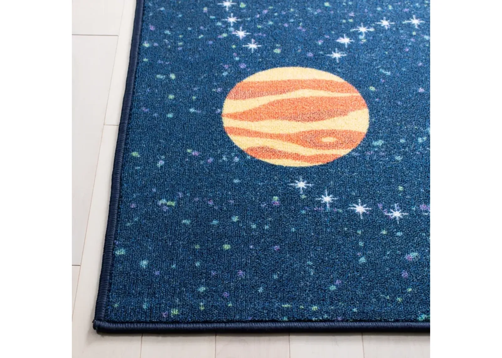 KIDS PLAYHOUSE 253 NAVY  3'-3' x 3'-3' Square Square Rug