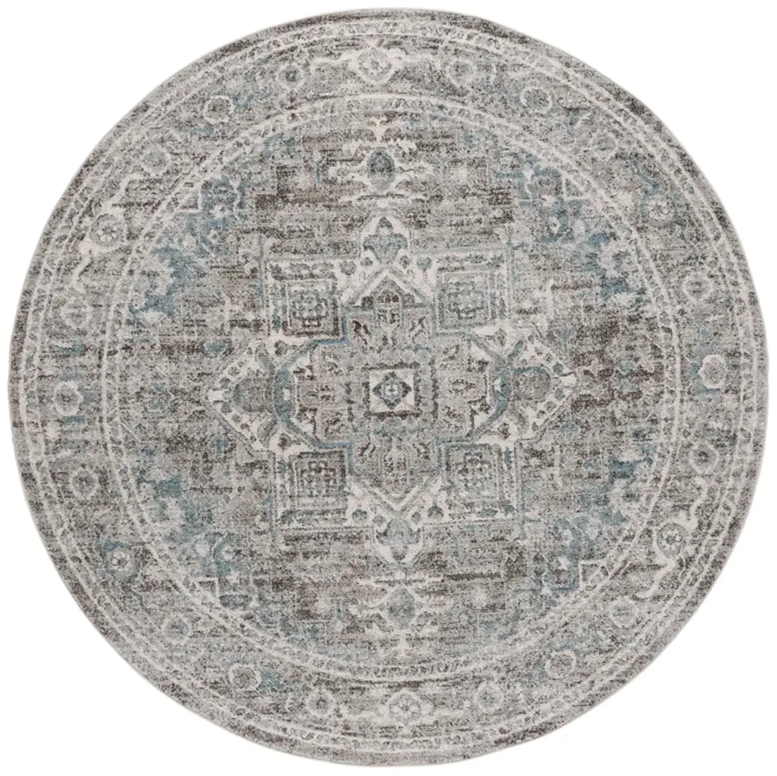 VINTAGE TABRIZ 208 GREY  6'-7' x 6'-7' Round Round Rug