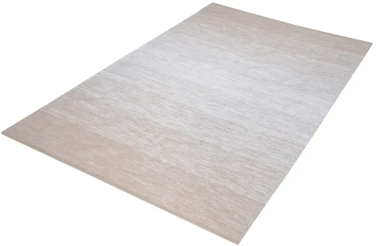 Delight Handmade Cotton Rug in Beige and White