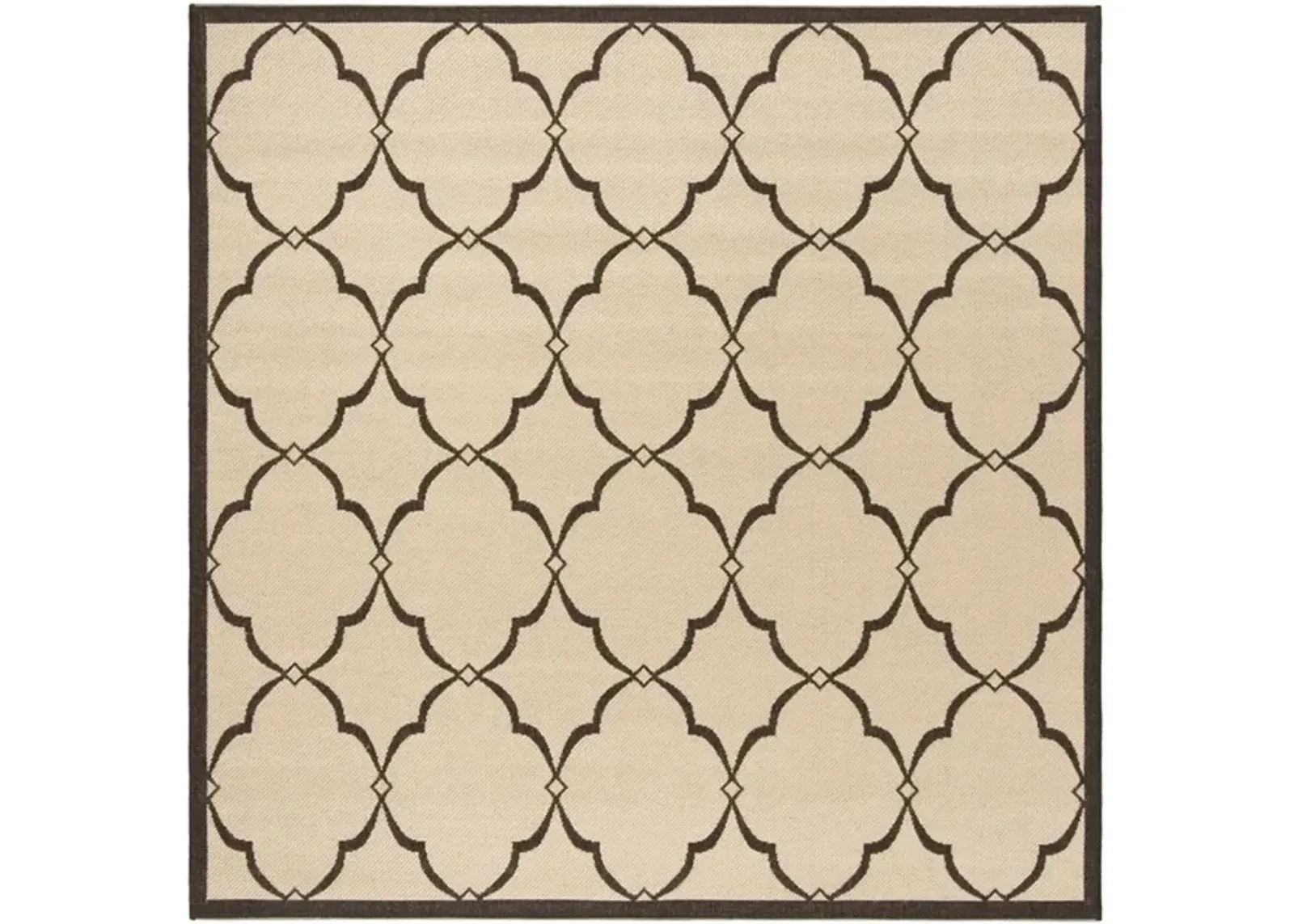 Safavieh BEACH HOUSE Collection BHS125U-6SQ Creme / Brown 6'-7" X 6'-7" Square