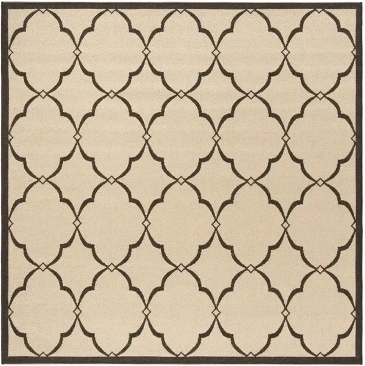 Safavieh BEACH HOUSE Collection BHS125U-6SQ Creme / Brown 6'-7" X 6'-7" Square