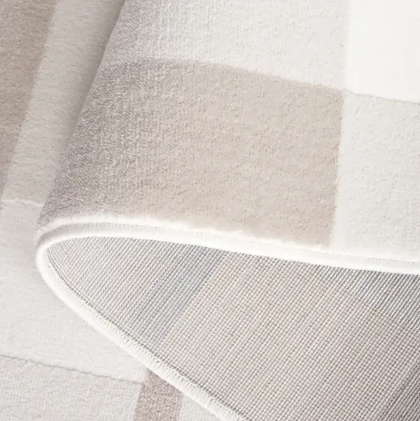 GROOVE 112 BEIGE  6'-7' x 6'-7' Square Square Rug