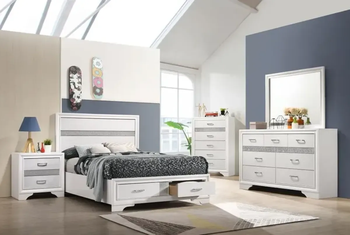 Miranda 5-piece Full Storage Bedroom Set White