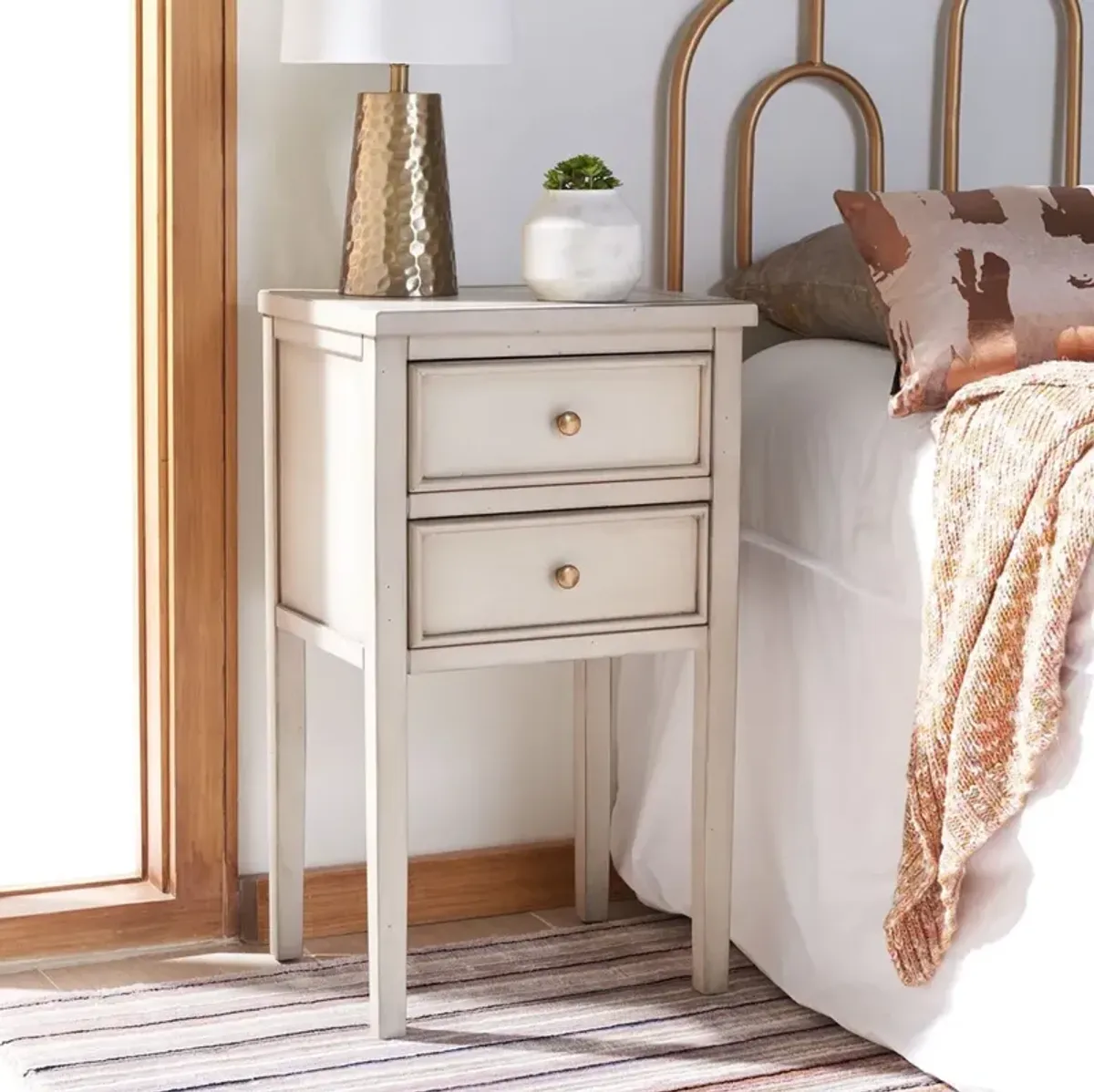 TOBY NIGHTSTAND WITH STORAGE DRAWERS 