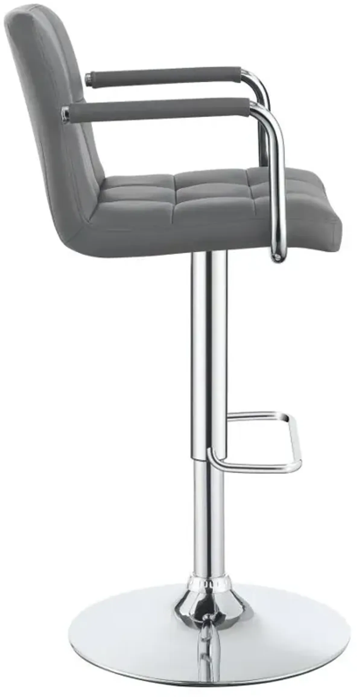 Palomar Adjustable Height Bar Stool Grey and Chrome