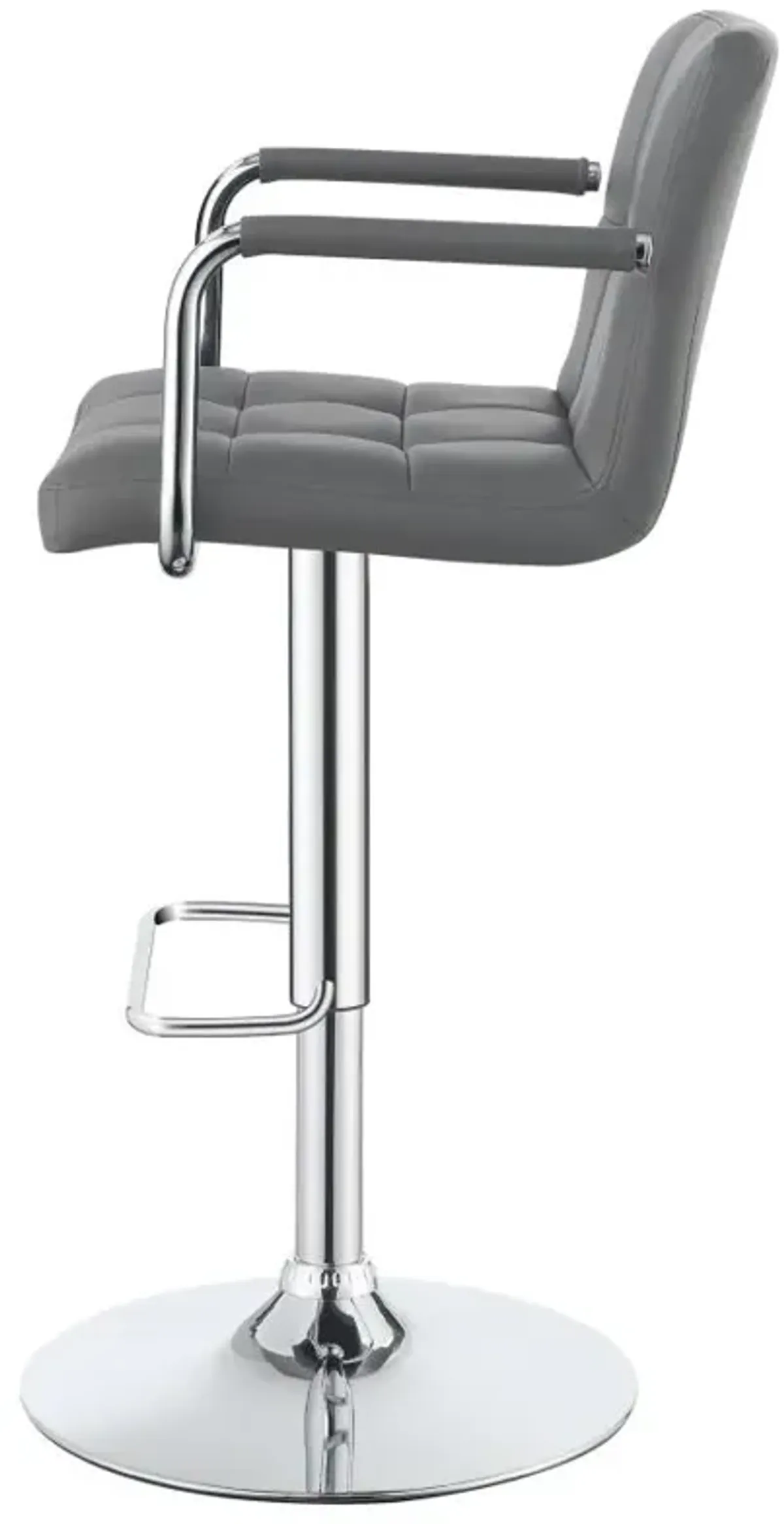 Palomar Adjustable Height Bar Stool Grey and Chrome