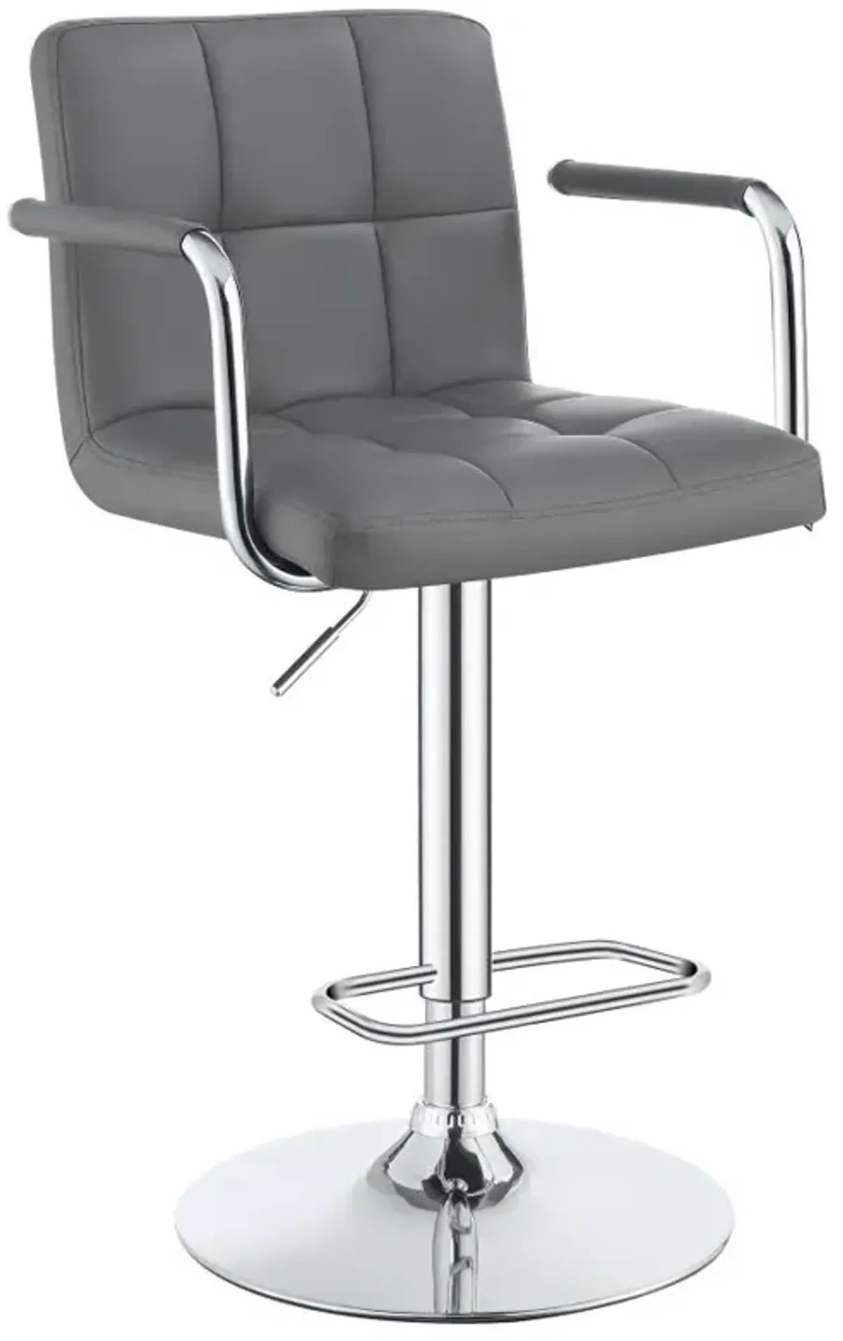 Palomar Adjustable Height Bar Stool Grey and Chrome