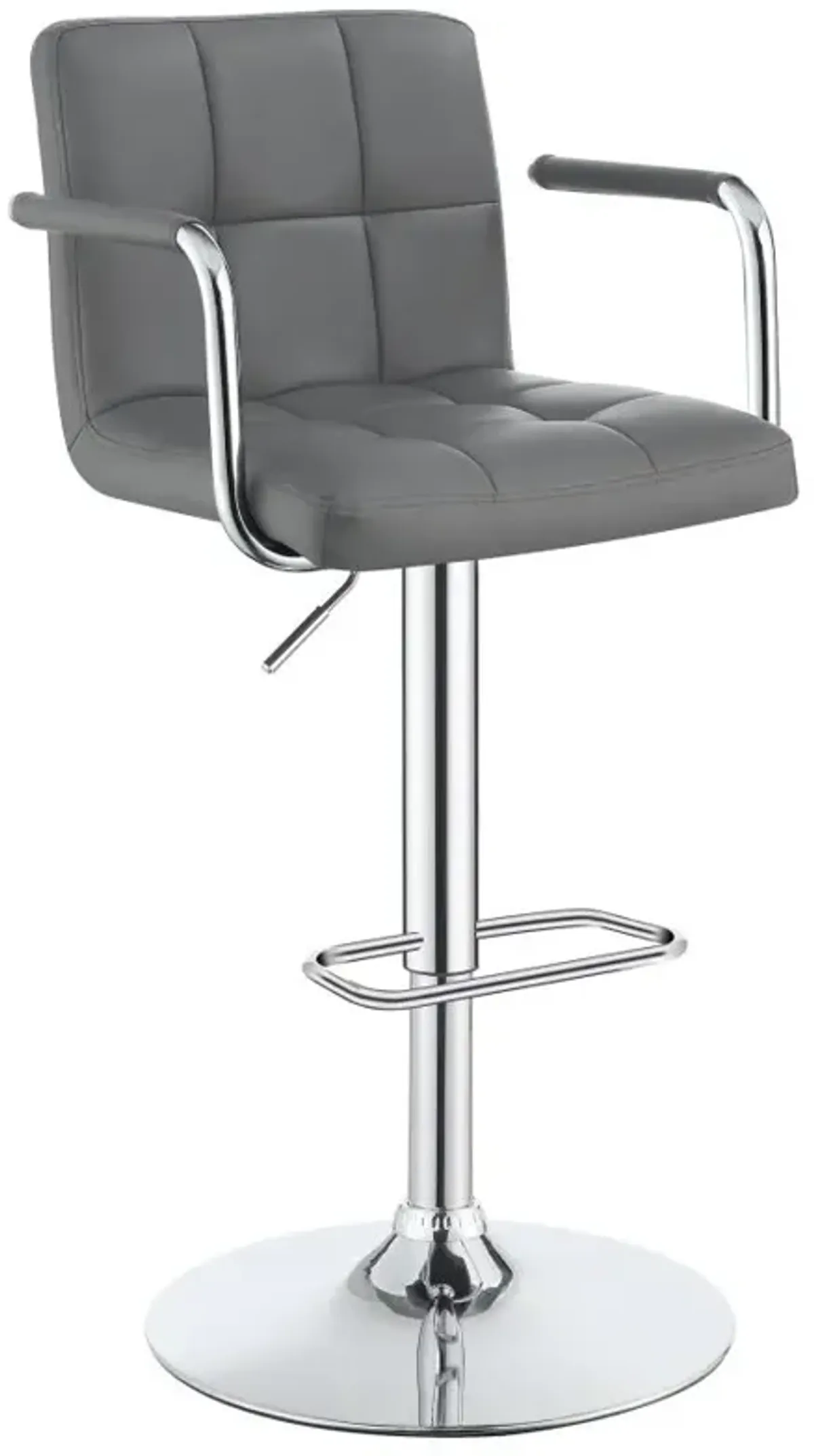 Palomar Adjustable Height Bar Stool Grey and Chrome