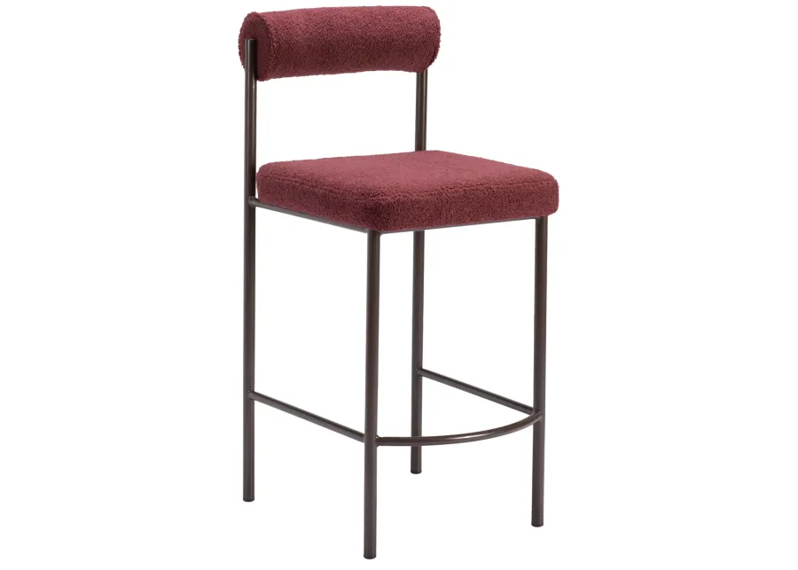 Livorno Counter Stool (Set of 2) Red & Bronze