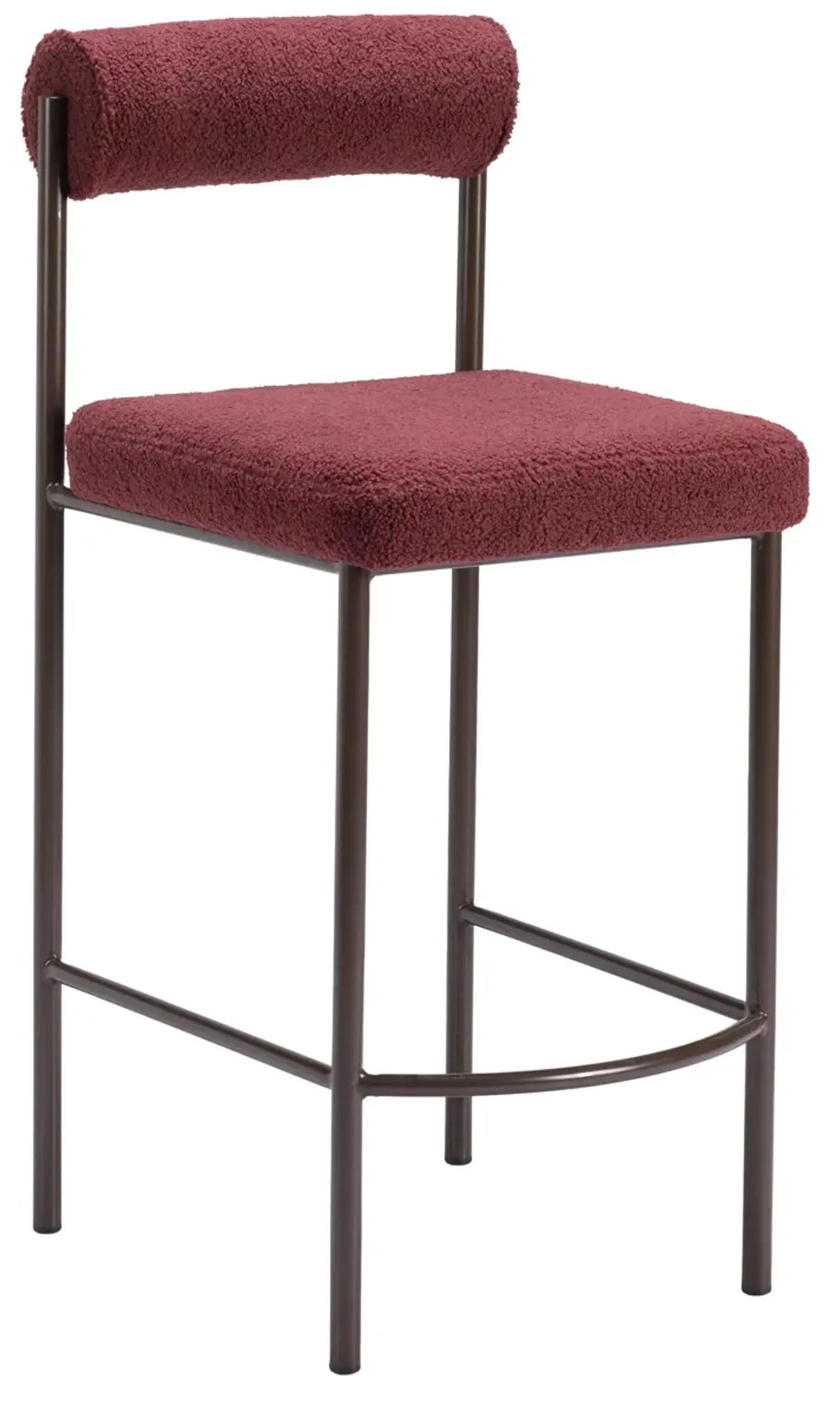 Livorno Counter Stool (Set of 2) Red & Bronze