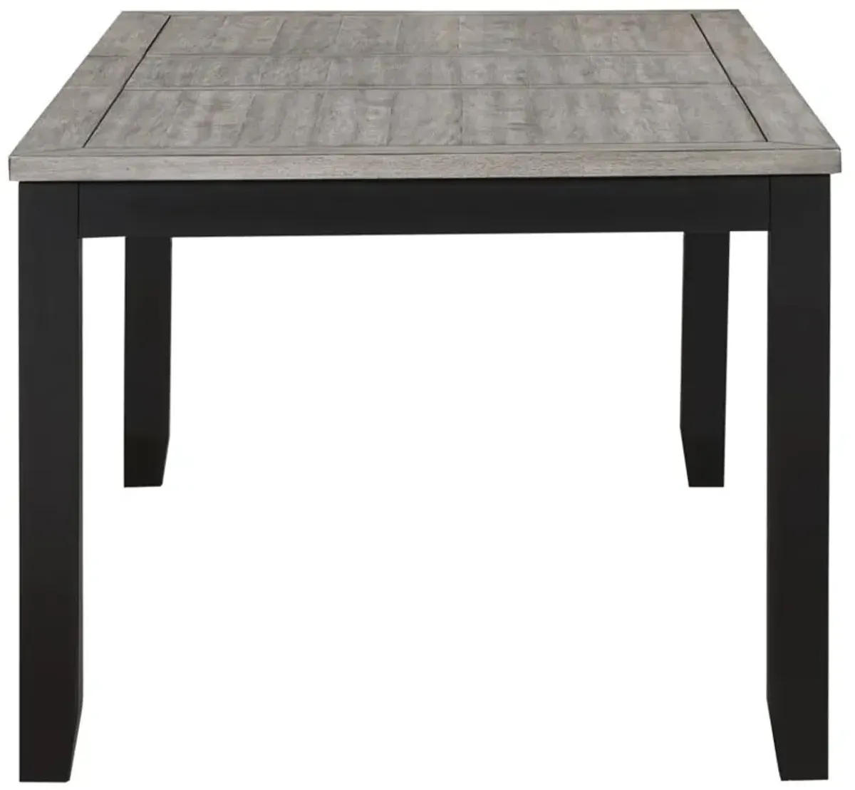 Elodie 7-piece Dining Table Set with Extension Leaf Grey and Black