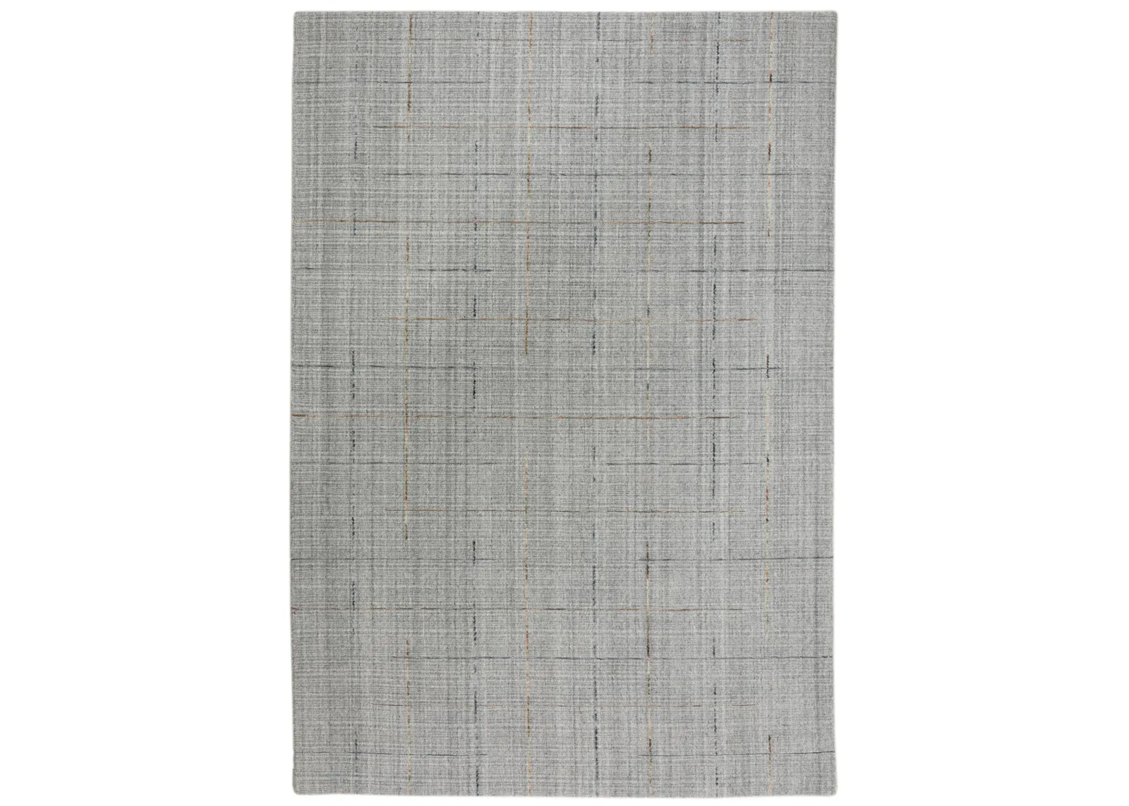 Kiki Gray Solid/Tone on Tone  Wool 5' x 7'6" rectangle Rug