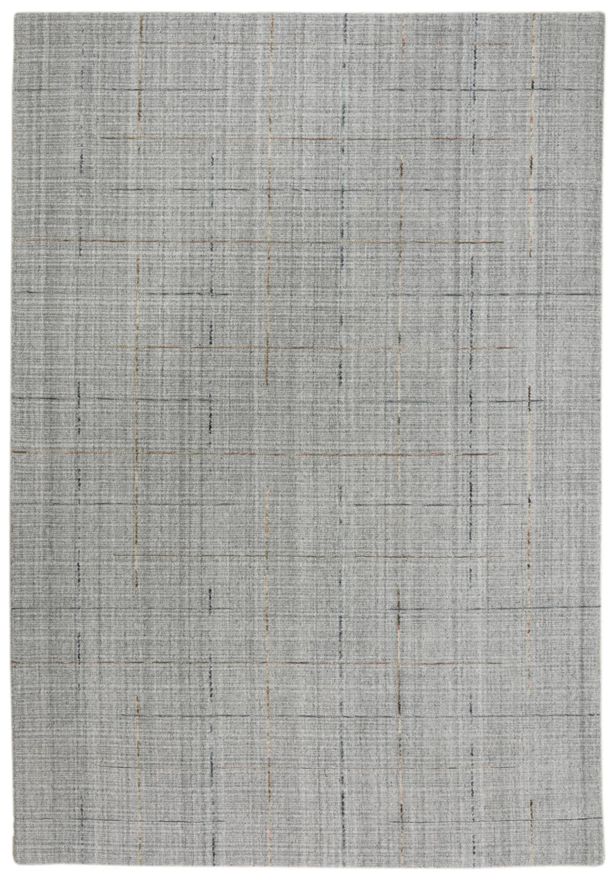 Kiki Gray Solid/Tone on Tone  Wool 5' x 7'6" rectangle Rug