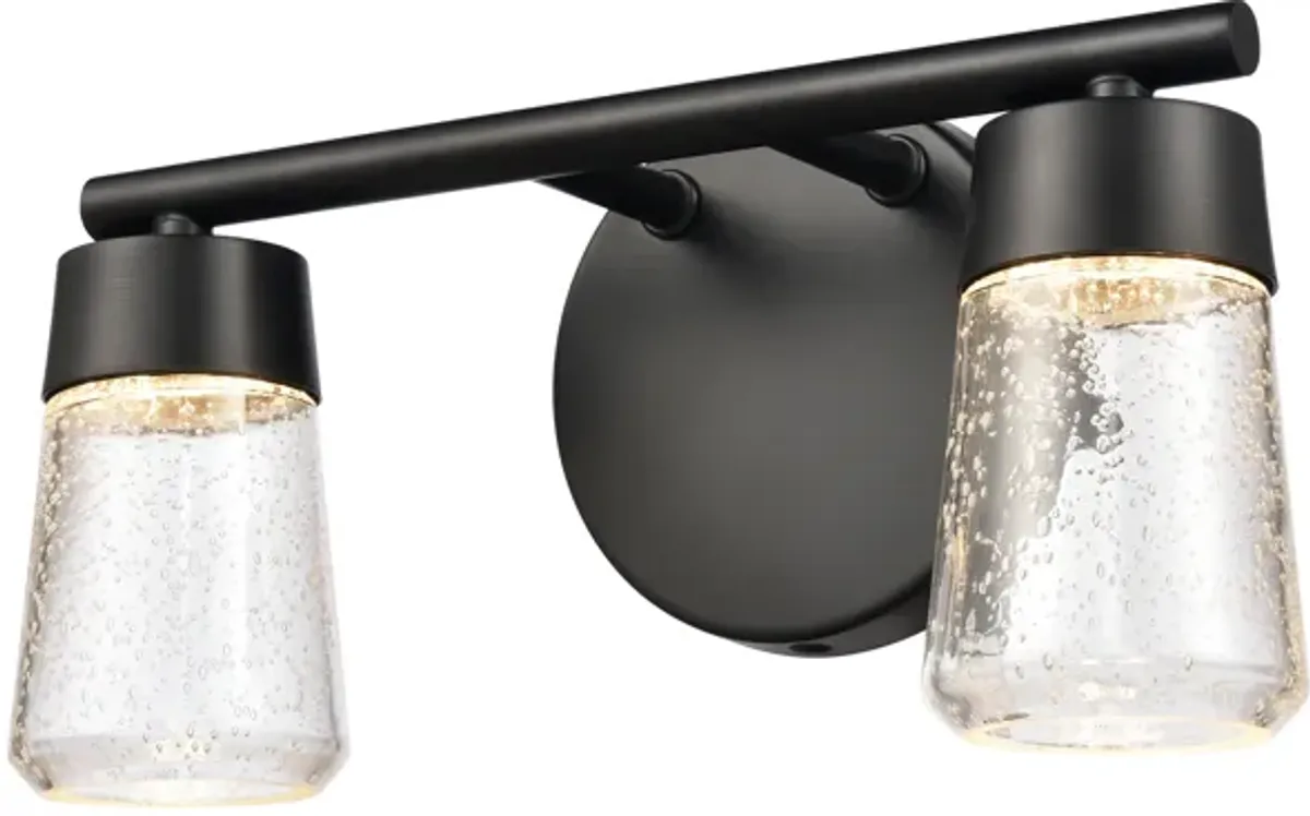 Jergen 12.5" Wide 2-Light Vanity Light - Matte Black