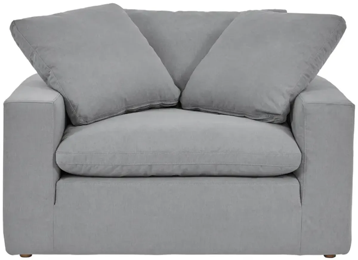 Liberty 51.5" Upholstered Chair And A Half In Slate Gray