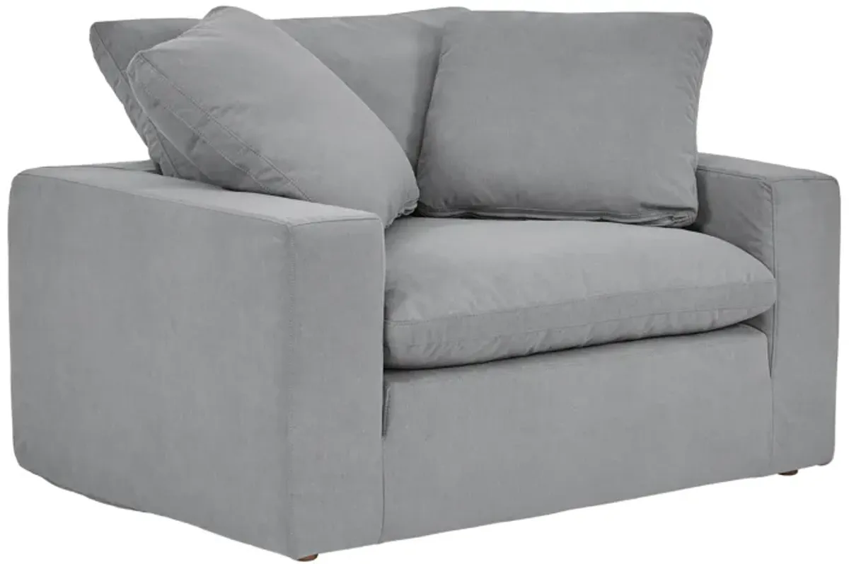 Liberty 51.5" Upholstered Chair And A Half In Slate Gray