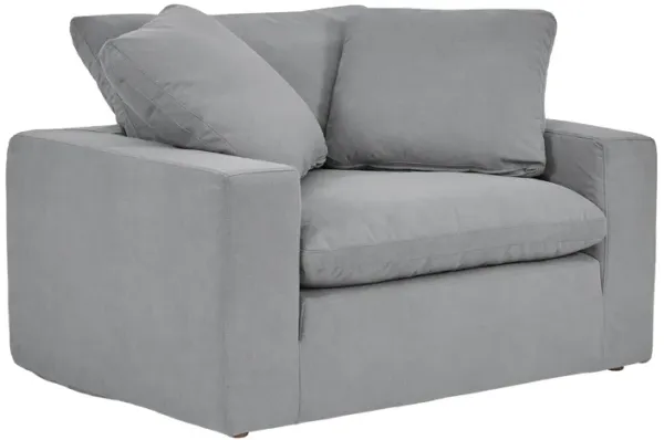 Liberty 51.5" Upholstered Chair And A Half In Slate Gray