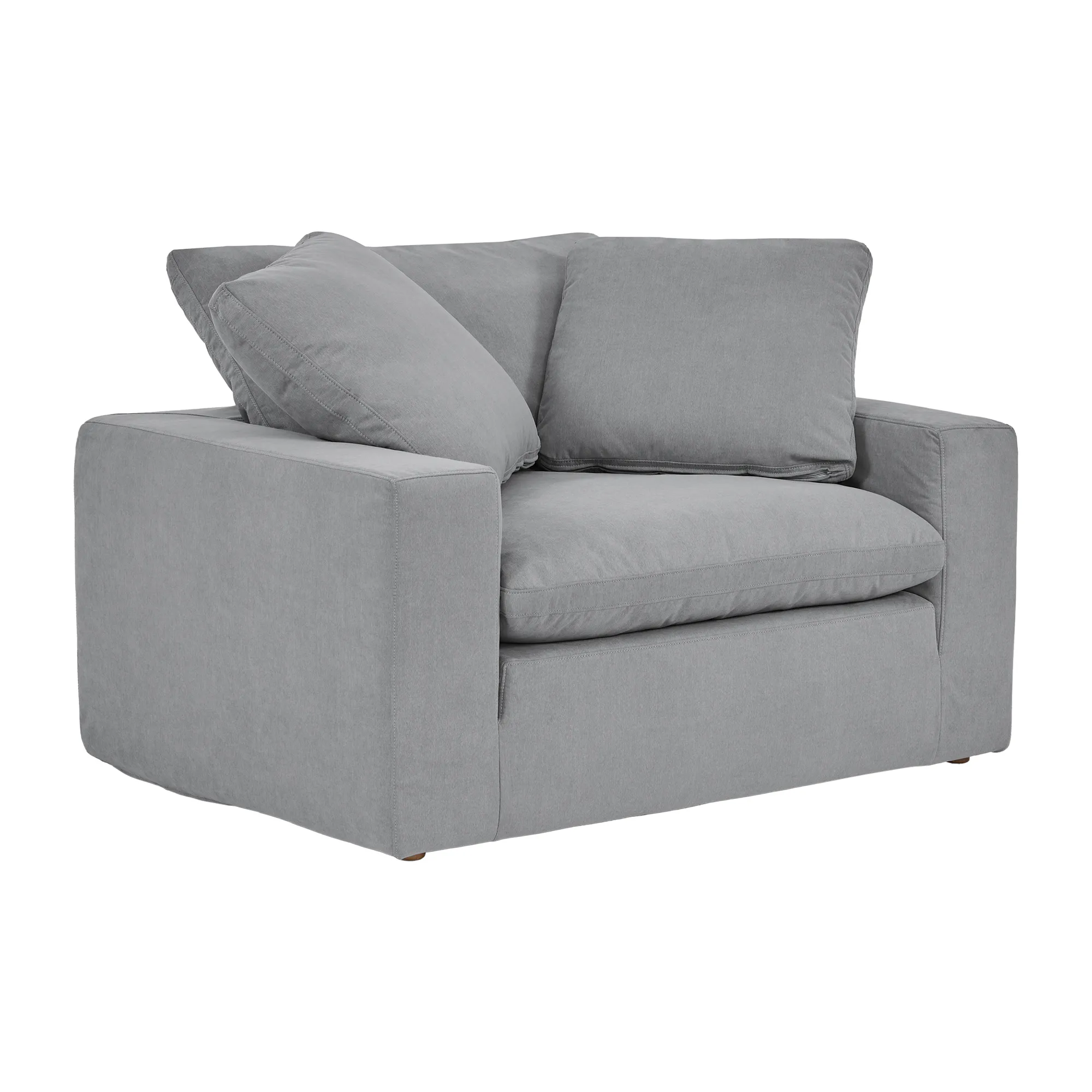 Liberty 51.5" Upholstered Chair and a Half in Slate Gray