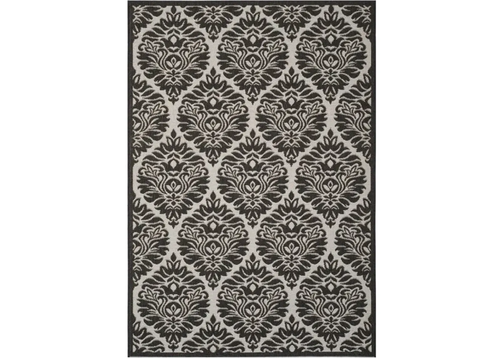 LINDEN 135 Collection LND135A-5 Light Grey / Charcoal 5'-3" X 7'-6"