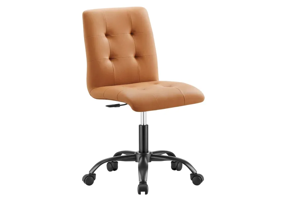 Prim Armless Vegan Leather Office Chair