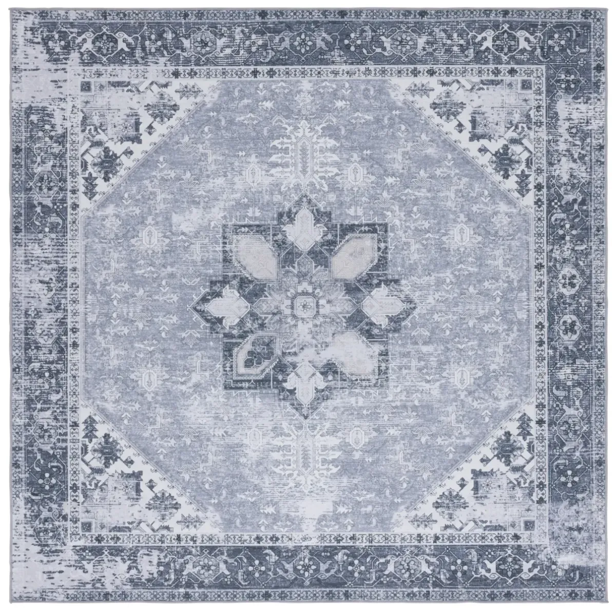 TUCSON 102 M/W S/R GREY 4' x 4' Square Square Rug