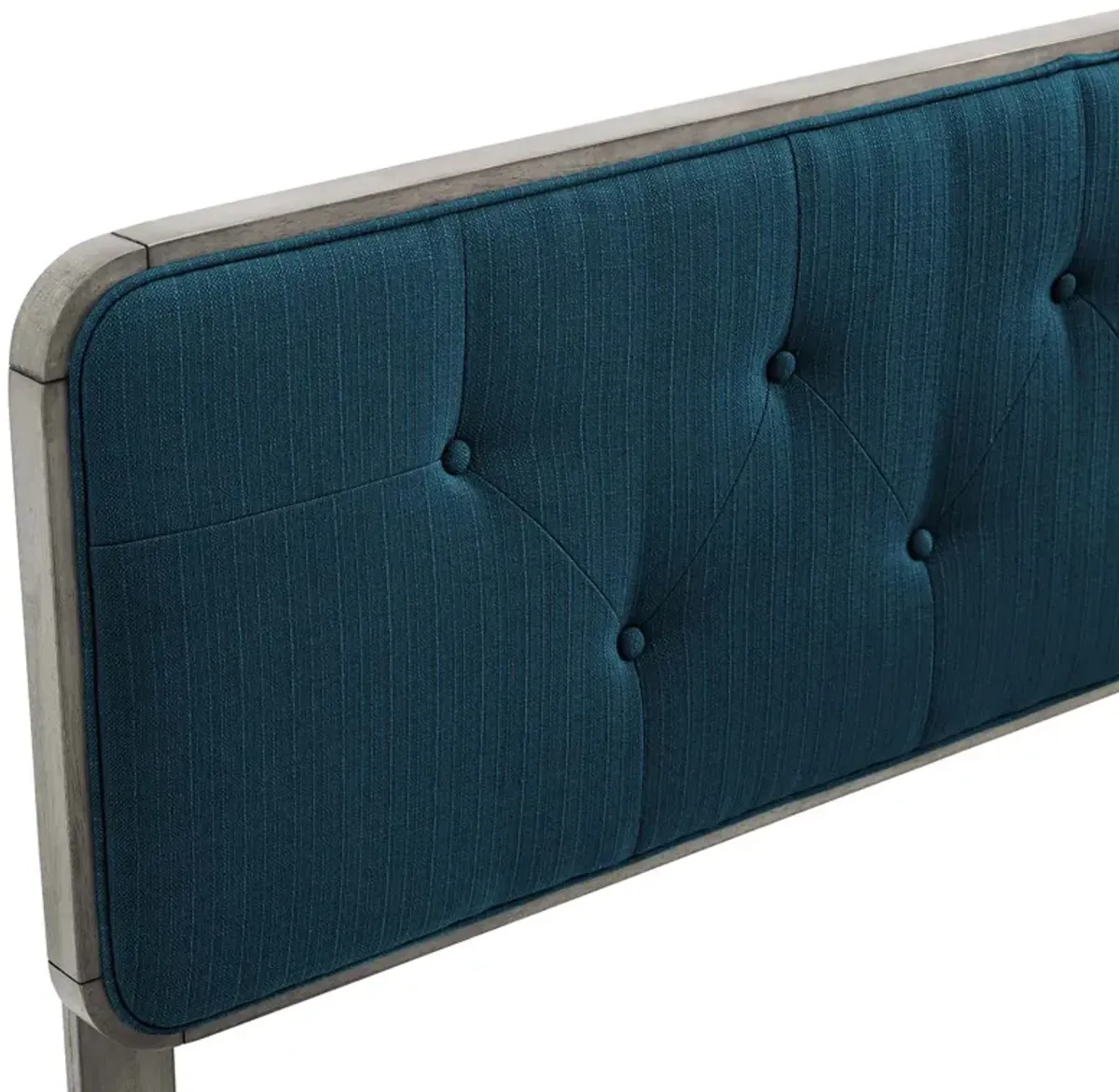 Collins Tufted Twin Fabric and Wood Headboard