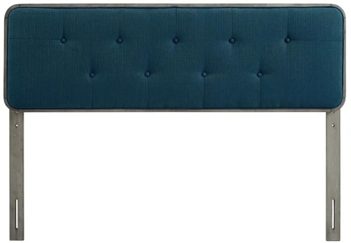 Collins Tufted Twin Fabric and Wood Headboard