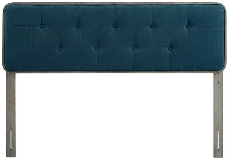 Collins Tufted Twin Fabric and Wood Headboard