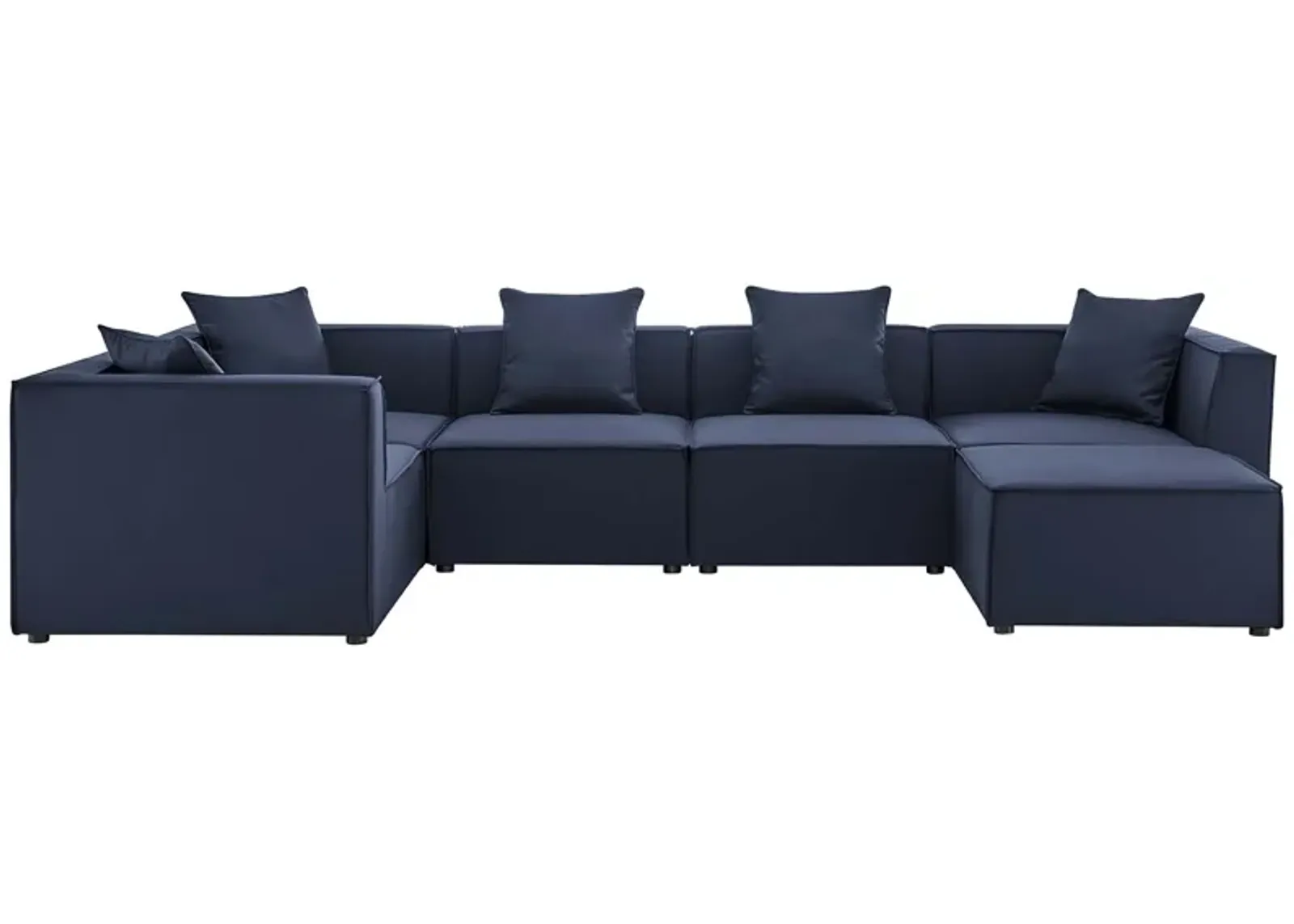 Saybrook Outdoor Patio Upholstered 6-Piece Sectional Sofa