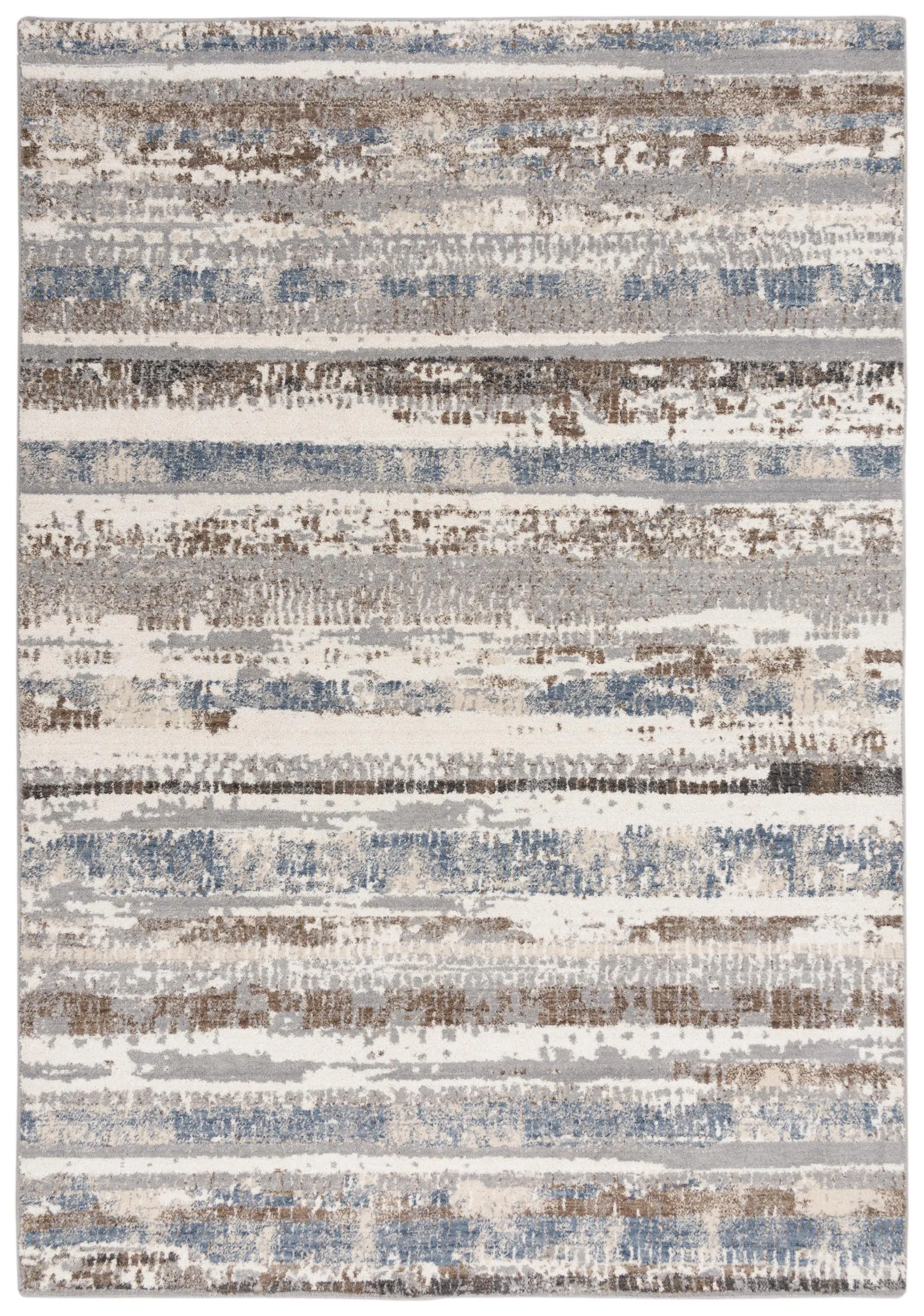 Ventura Blue Stripe Washed Wool 10' x 13' Rectangle Rug