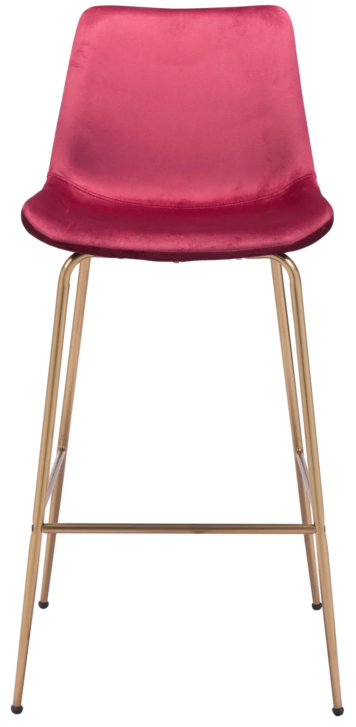 Tony Barstool Red & Gold