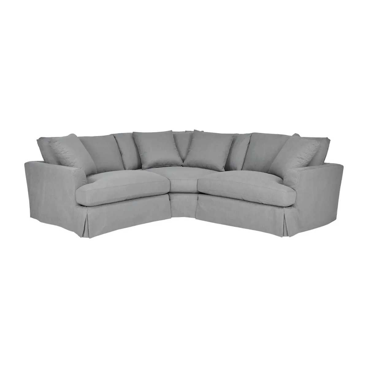 Ciara Upholstered 3 Piece Sectional Sofa In Slate Gray