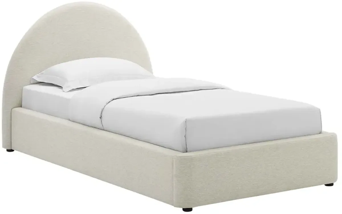 Resort Upholstered Fabric Arched Round Twin Platform Bed by Modway