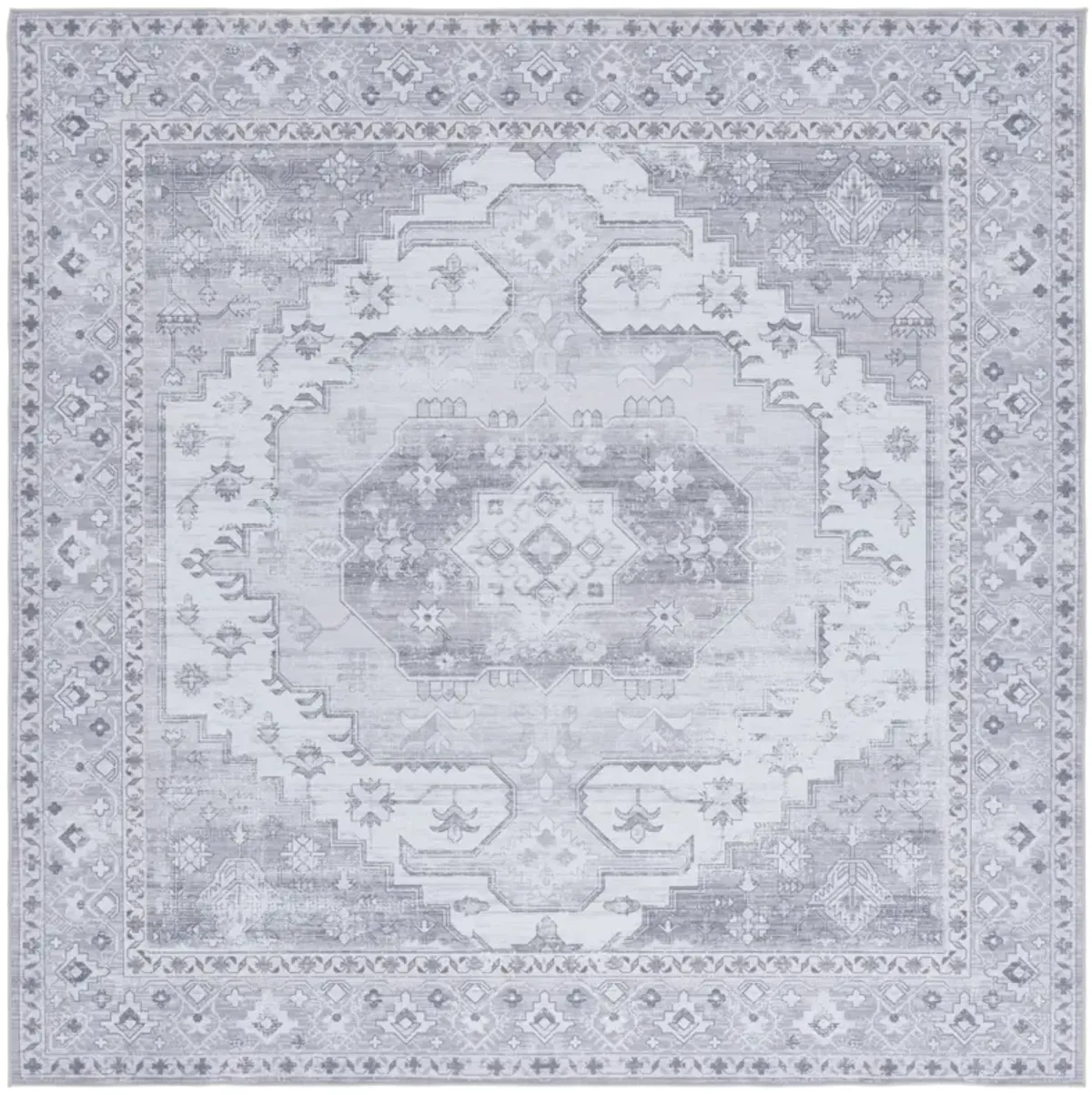 TUCSON 181 M/W S/R LIGHT GREY 6' x 6' Square Square Rug