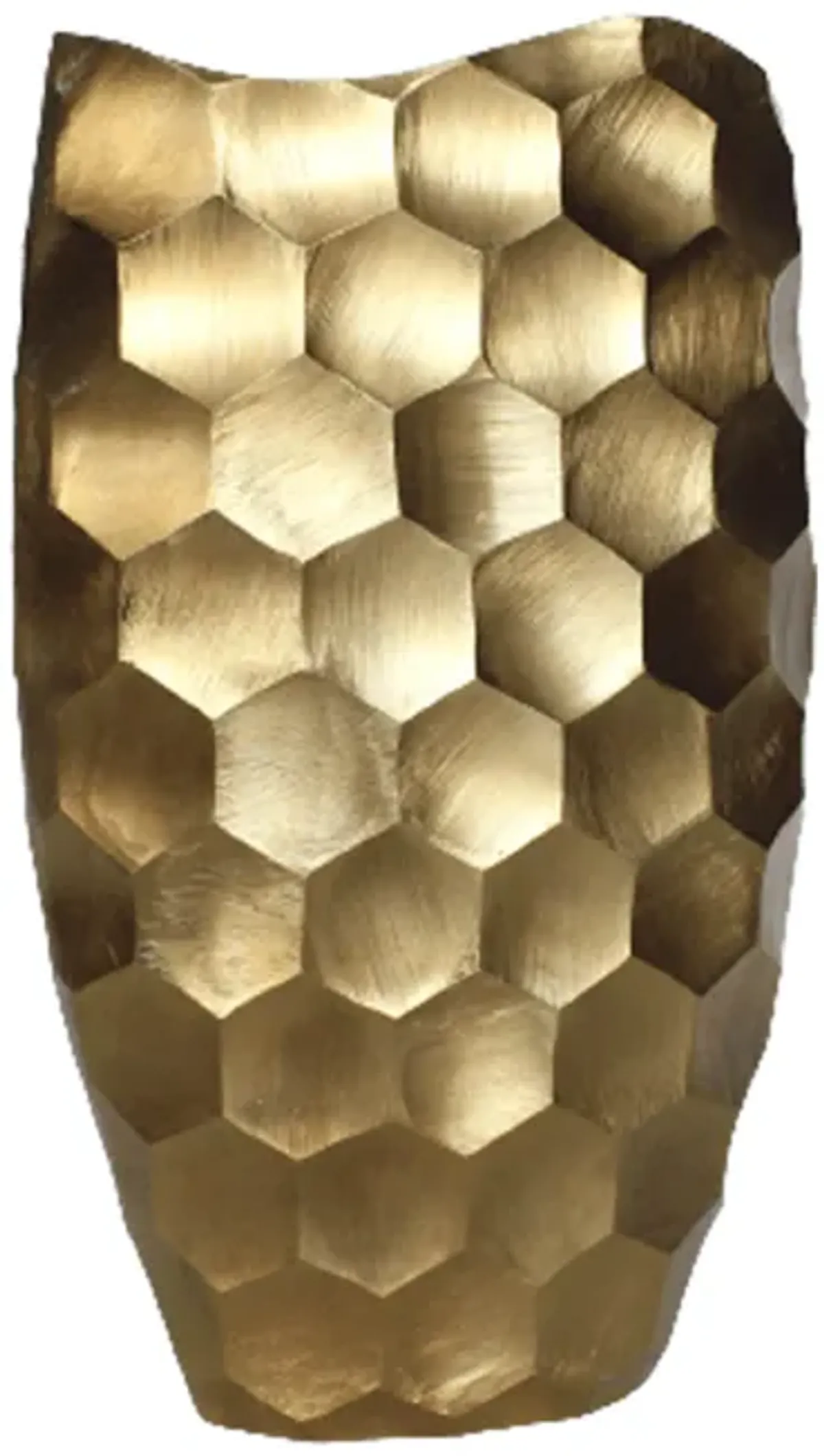 Metal, 24"  Honeycomb Vase, Gold