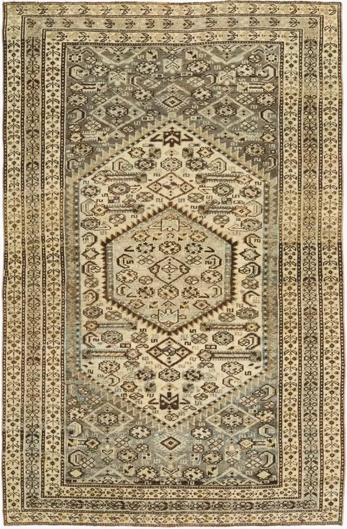 Antique One of a Kind AOOAK-1170 3'11" x 6'3" Handmade Rug