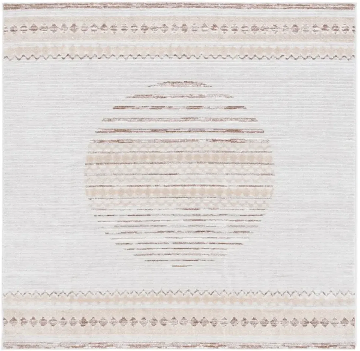 ALAMO 775 Brown 6'-7' X 6'-7' Square Square Rug