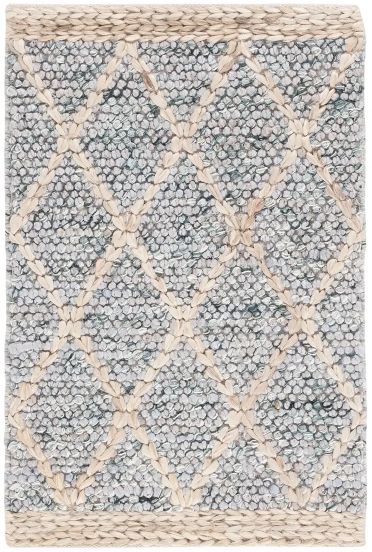 NATURAL FIBER 475 LIGHT BLUE  8' x 10' Large Rectangle Rug