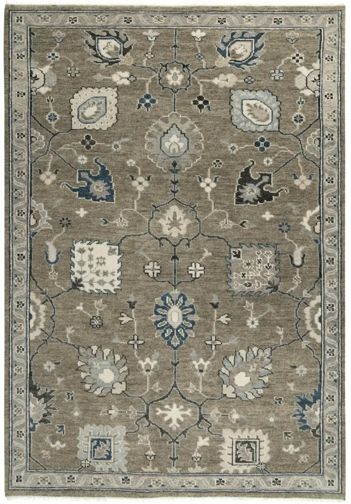 Ashton Brown  Hand Spun Wool/Tencel 2' x 3'  Rectangle Rug