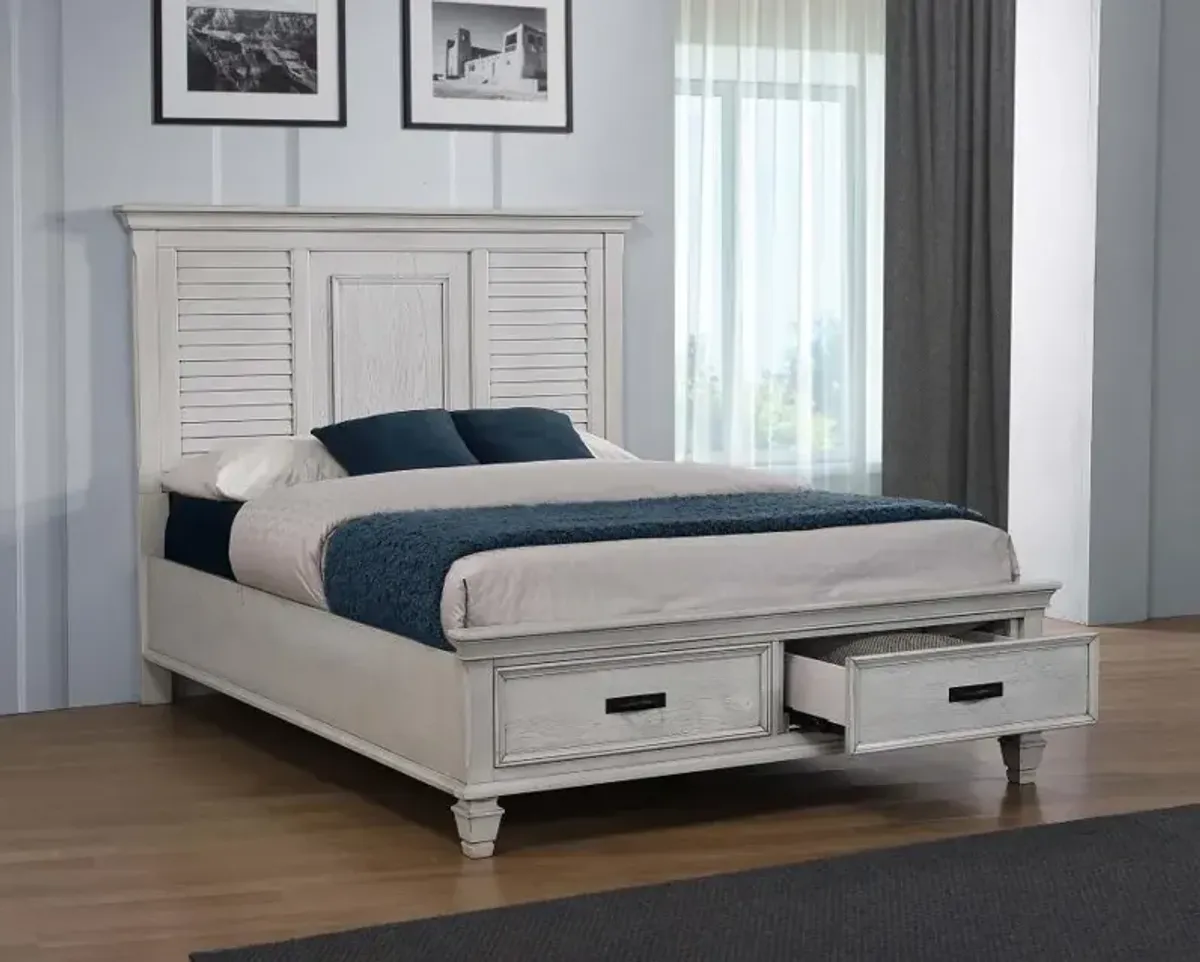 Franco California King Storage Bed Antique White