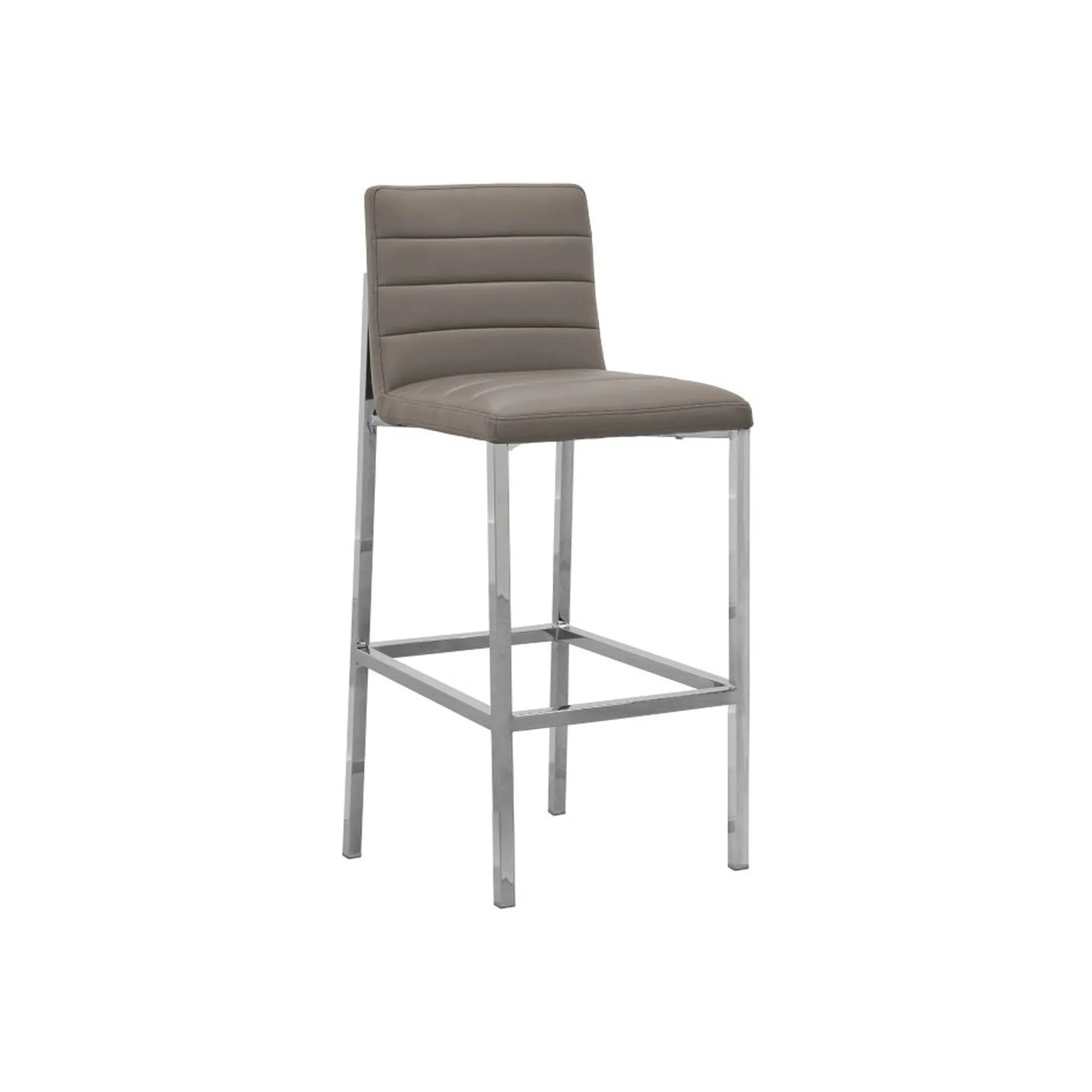 Amalfi Metal Back Bar Stool in Taupe