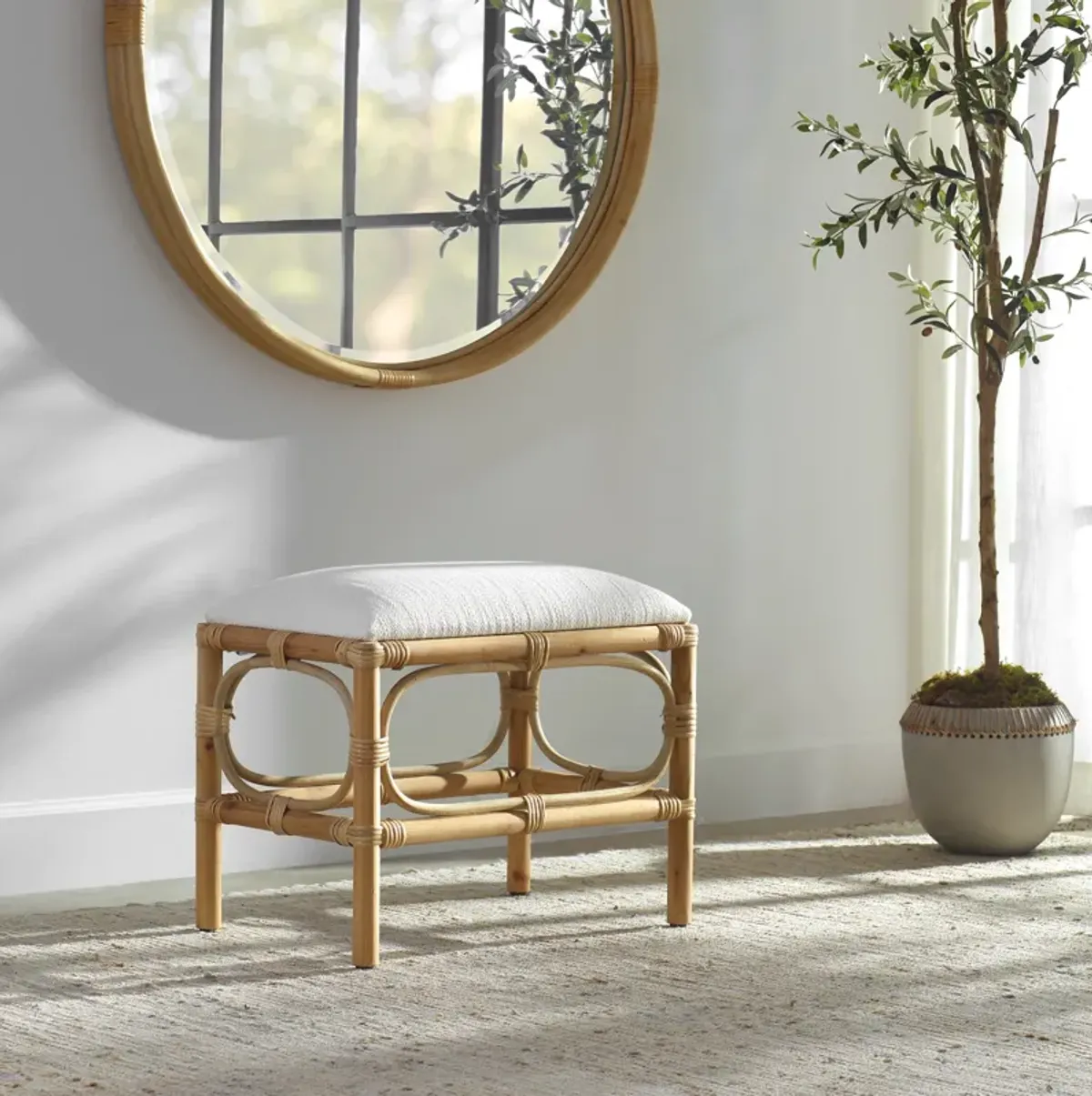 Laguna Small White Bench