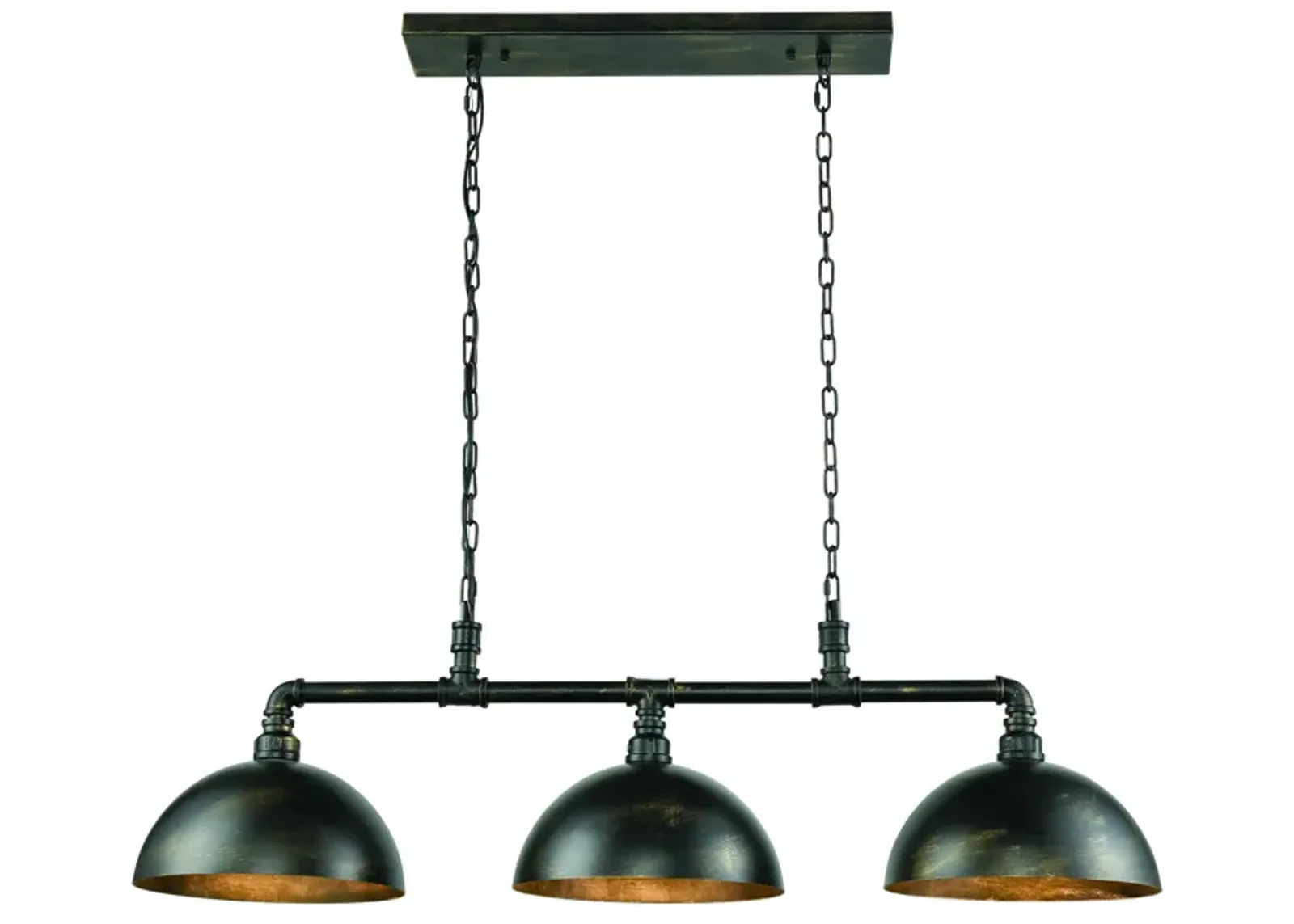 Mulvaney 49" Wide 3-Light Linear Chandelier - Black