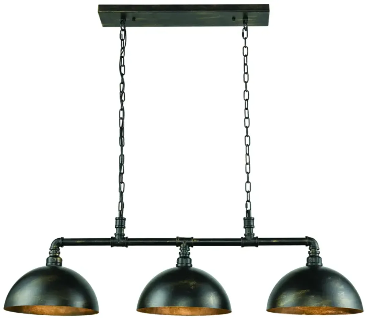 Mulvaney 49" Wide 3-Light Linear Chandelier - Black