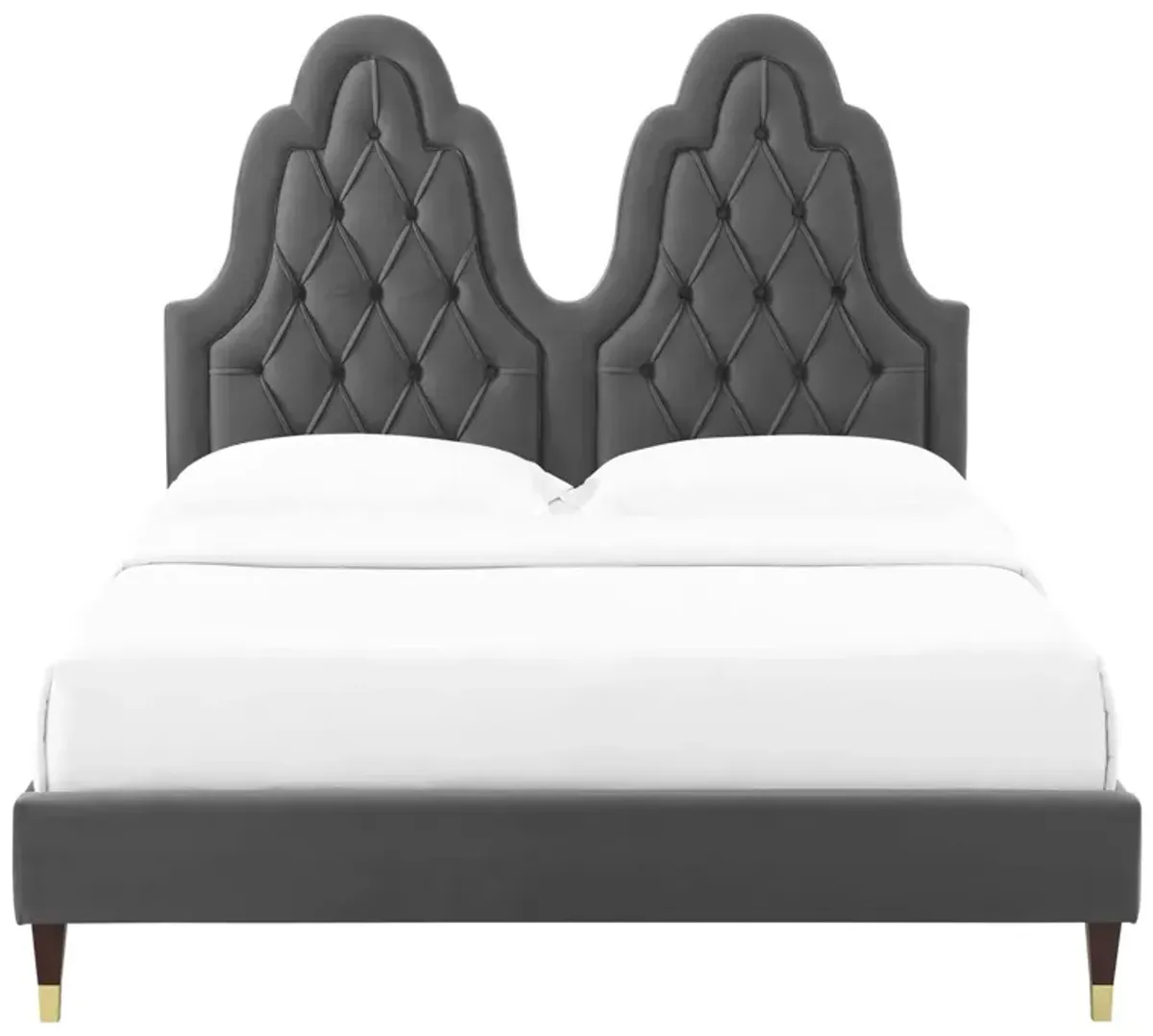 Alexandria Tufted Performance Velvet King Platform Bed