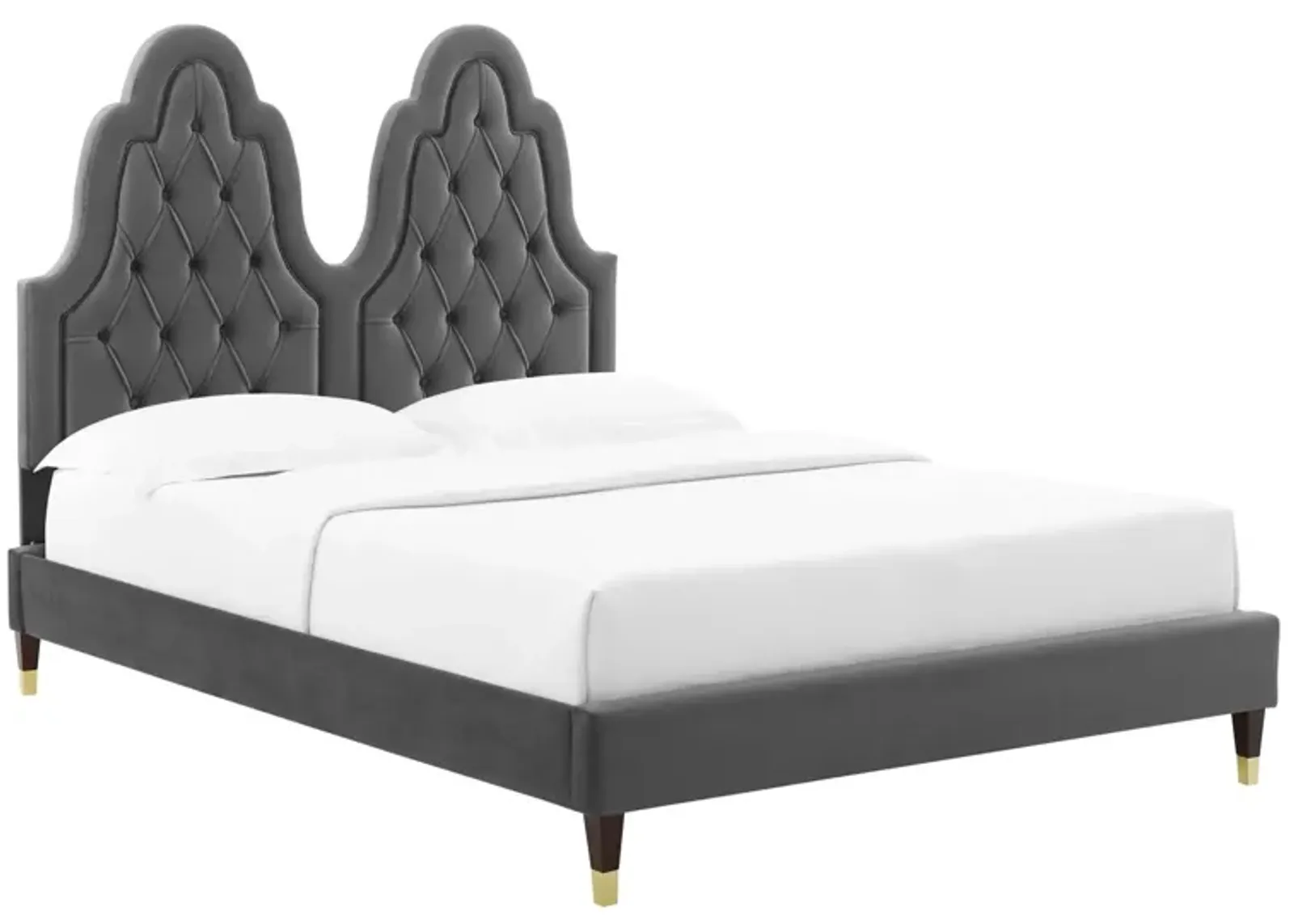 Alexandria Tufted Performance Velvet King Platform Bed